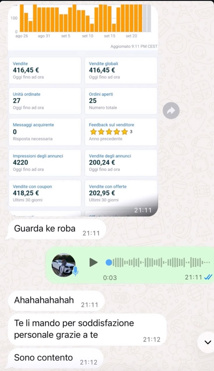 Messaggio di un cliente 2